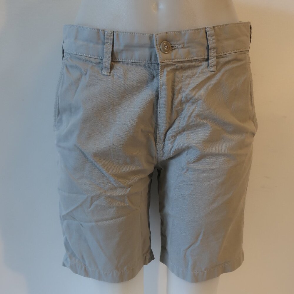 Mens Sku Taupe Flat Front 100% Cotton Chino Shorts 30
